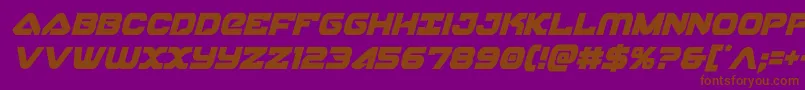 skyhawkcondital Font – Brown Fonts on Purple Background