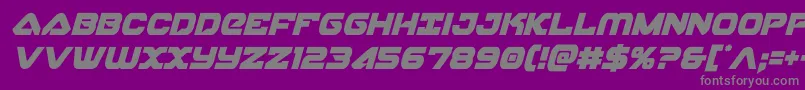 skyhawkcondital Font – Gray Fonts on Purple Background