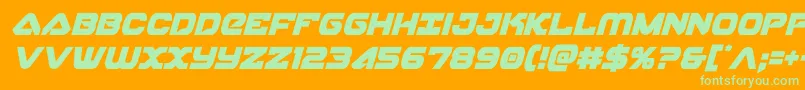 Шрифт skyhawkcondital – зелёные шрифты на оранжевом фоне