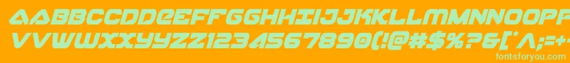 skyhawkcondital Font – Green Fonts on Orange Background