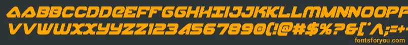 Шрифт skyhawkcondital – оранжевые шрифты на чёрном фоне