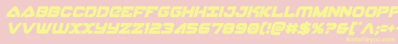 skyhawkcondital Font – Yellow Fonts on Pink Background