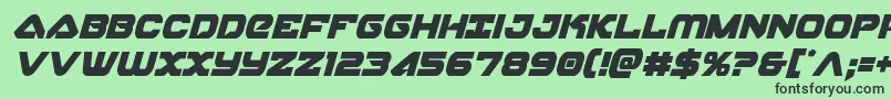 フォントskyhawkcondital – 緑の背景に黒い文字