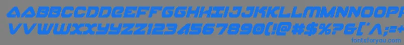 skyhawkcondital-fontti – siniset fontit harmaalla taustalla