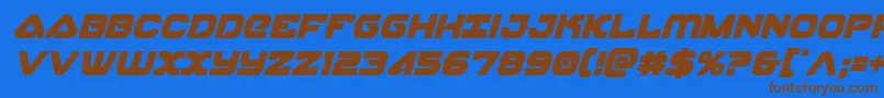 skyhawkcondital Font – Brown Fonts on Blue Background