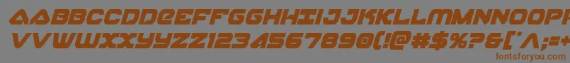 Шрифт skyhawkcondital – коричневые шрифты на сером фоне