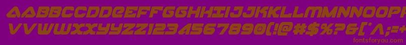 skyhawkcondital Font – Brown Fonts on Purple Background