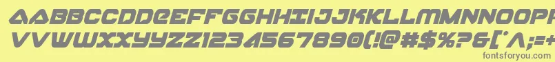 skyhawkcondital-Schriftart – Graue Schriften auf gelbem Hintergrund