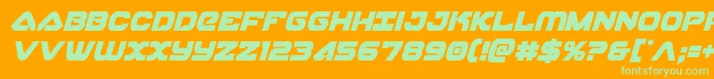 skyhawkcondital Font – Green Fonts on Orange Background