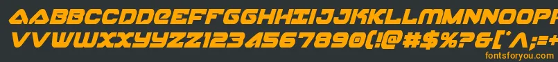 Шрифт skyhawkcondital – оранжевые шрифты на чёрном фоне