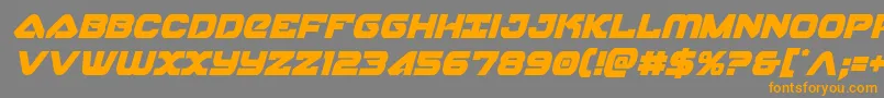 Шрифт skyhawkcondital – оранжевые шрифты на сером фоне