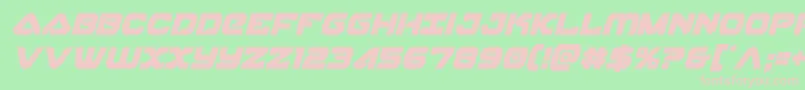 フォントskyhawkcondital – 緑の背景にピンクのフォント