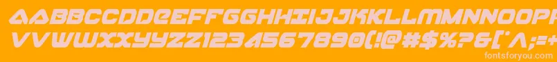 Шрифт skyhawkcondital – розовые шрифты на оранжевом фоне