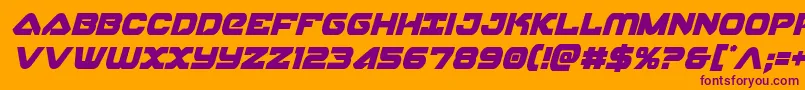 Шрифт skyhawkcondital – фиолетовые шрифты на оранжевом фоне