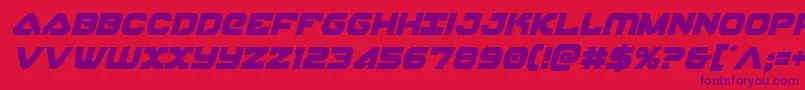 Police skyhawkcondital – polices violettes sur fond rouge