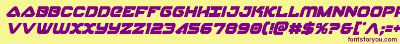 Шрифт skyhawkcondital – фиолетовые шрифты на жёлтом фоне