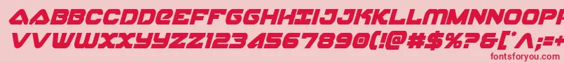 Fonte skyhawkcondital – fontes vermelhas em um fundo rosa