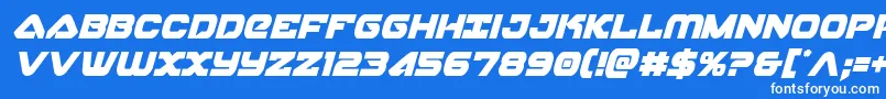 skyhawkcondital-fontti – valkoiset fontit sinisellä taustalla