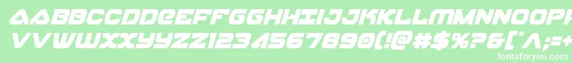 Шрифт skyhawkcondital – белые шрифты на зелёном фоне