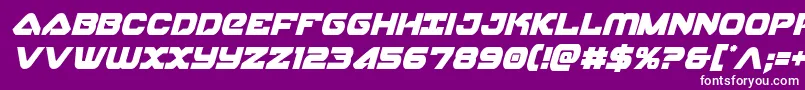 Police skyhawkcondital – polices blanches sur fond violet