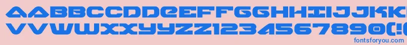 Fonte skyhawkexpand – fontes azuis em um fundo rosa