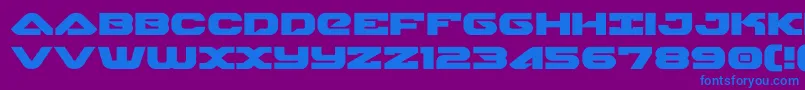 skyhawkexpand Font – Blue Fonts on Purple Background