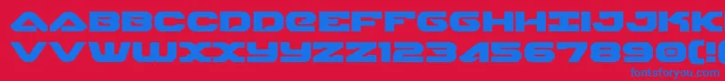 skyhawkexpand Font – Blue Fonts on Red Background