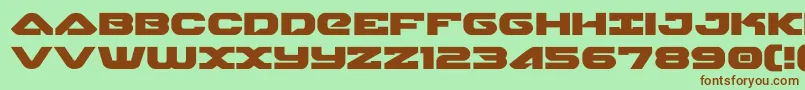 skyhawkexpand Font – Brown Fonts on Green Background
