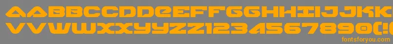 skyhawkexpand Font – Orange Fonts on Gray Background