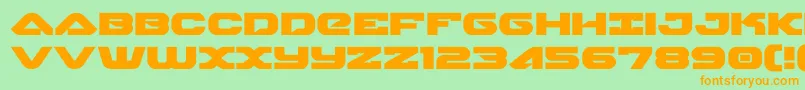 skyhawkexpand Font – Orange Fonts on Green Background