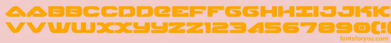 skyhawkexpand Font – Orange Fonts on Pink Background