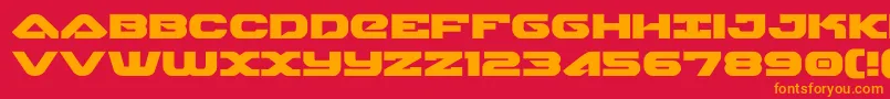 skyhawkexpand Font – Orange Fonts on Red Background