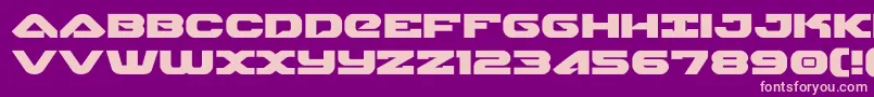 skyhawkexpand Font – Pink Fonts on Purple Background