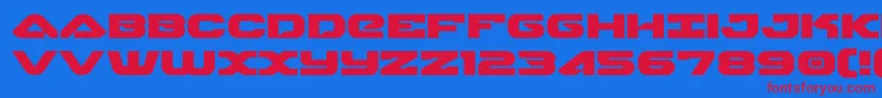skyhawkexpand Font – Red Fonts on Blue Background