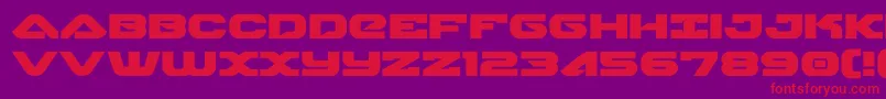 skyhawkexpand Font – Red Fonts on Purple Background