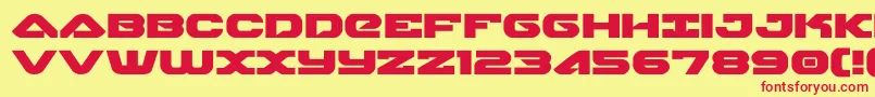 skyhawkexpand Font – Red Fonts on Yellow Background