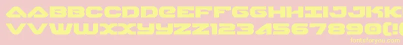skyhawkexpand Font – Yellow Fonts on Pink Background