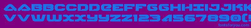 skyhawkexpand Font – Blue Fonts on Purple Background