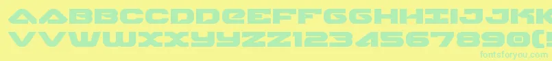 skyhawkexpand Font – Green Fonts on Yellow Background