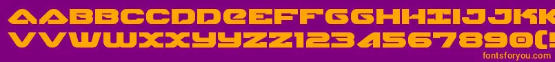 skyhawkexpand Font – Orange Fonts on Purple Background