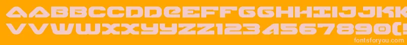 skyhawkexpand Font – Pink Fonts on Orange Background