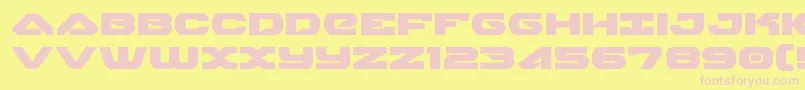 skyhawkexpand-fontti – vaaleanpunaiset fontit keltaisella taustalla