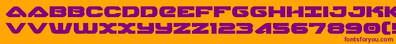 skyhawkexpand Font – Purple Fonts on Orange Background