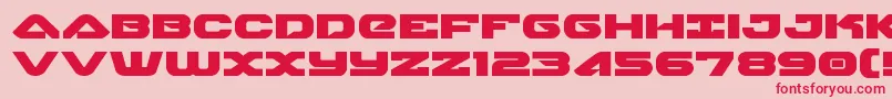 skyhawkexpand Font – Red Fonts on Pink Background