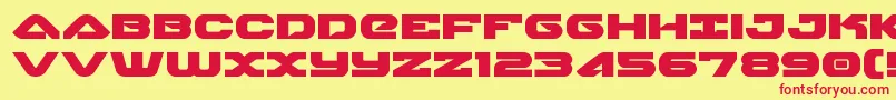 skyhawkexpand Font – Red Fonts on Yellow Background