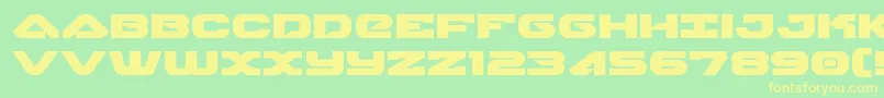 skyhawkexpand Font – Yellow Fonts on Green Background