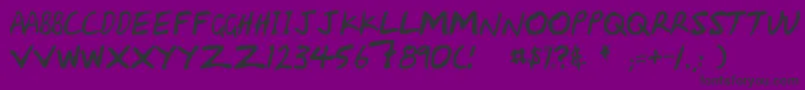 Handcapzz-Schriftart – Schwarze Schriften auf violettem Hintergrund