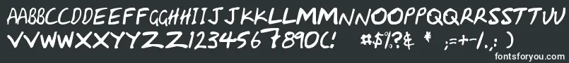 Handcapzz Font – White Fonts on Black Background
