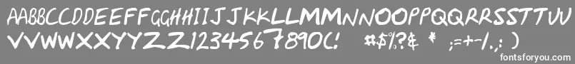 Handcapzz Font – White Fonts on Gray Background
