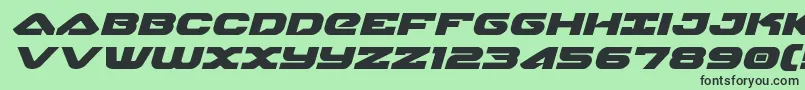 skyhawkexpandital Font – Black Fonts on Green Background